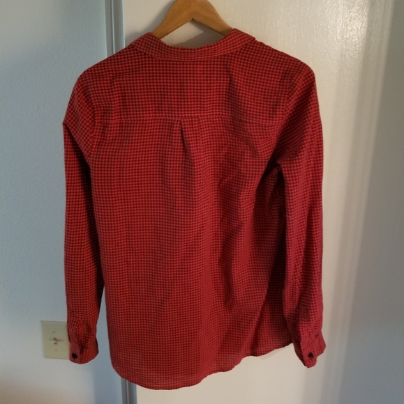 Red button down - Picture 2 of 5